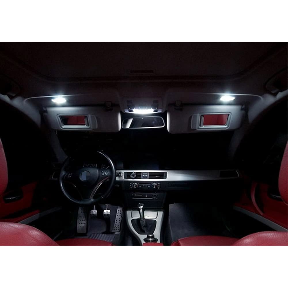 iJDMTOY 블랙 외부 표면 OEM 핏 F02 3W 시리즈, 시리즈와 F03 F01 F11 화이트 제논 BMW F10 LED 조명 F07 거울 화장대 7 선바이저 호환 - 상세 이미지 3