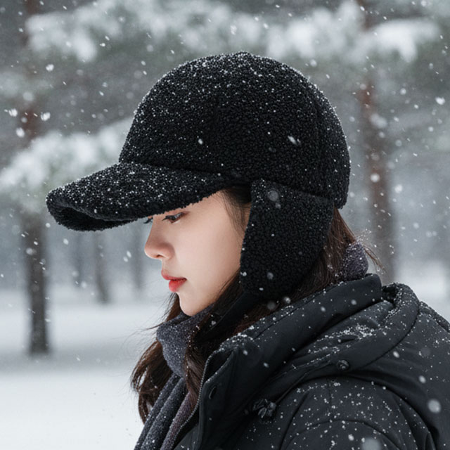 뽀글이모자 군밤 겨울 방한 털 대두 귀달이 귀도리 모자