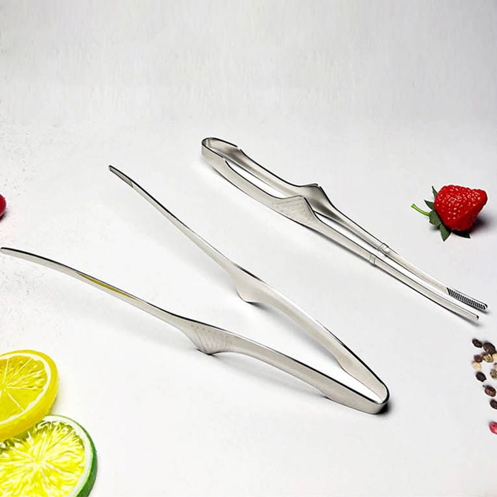 핀셋 집게 스텐 요리 고기 캠핑 주방 고기집게 요리용 실버(12인치) - 상품 이미지