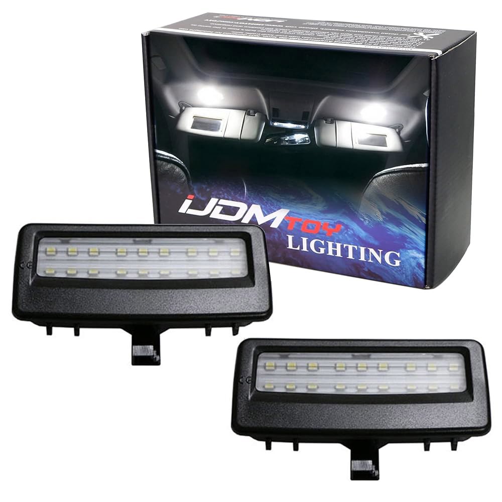 iJDMTOY 블랙 외부 표면 OEM 핏 F02 3W 시리즈, 시리즈와 F03 F01 F11 화이트 제논 BMW F10 LED 조명 F07 거울 화장대 7 선바이저 호환 - 상품 이미지