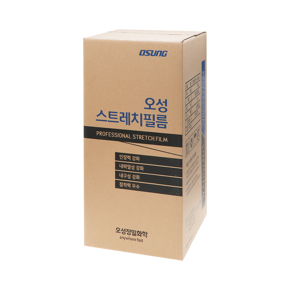 오성 OS 스트레치 필름 4롤 20mic 350M 공업용랩 포장랩 산업용 파렛트랩 수동 투명 - 상세 이미지 3