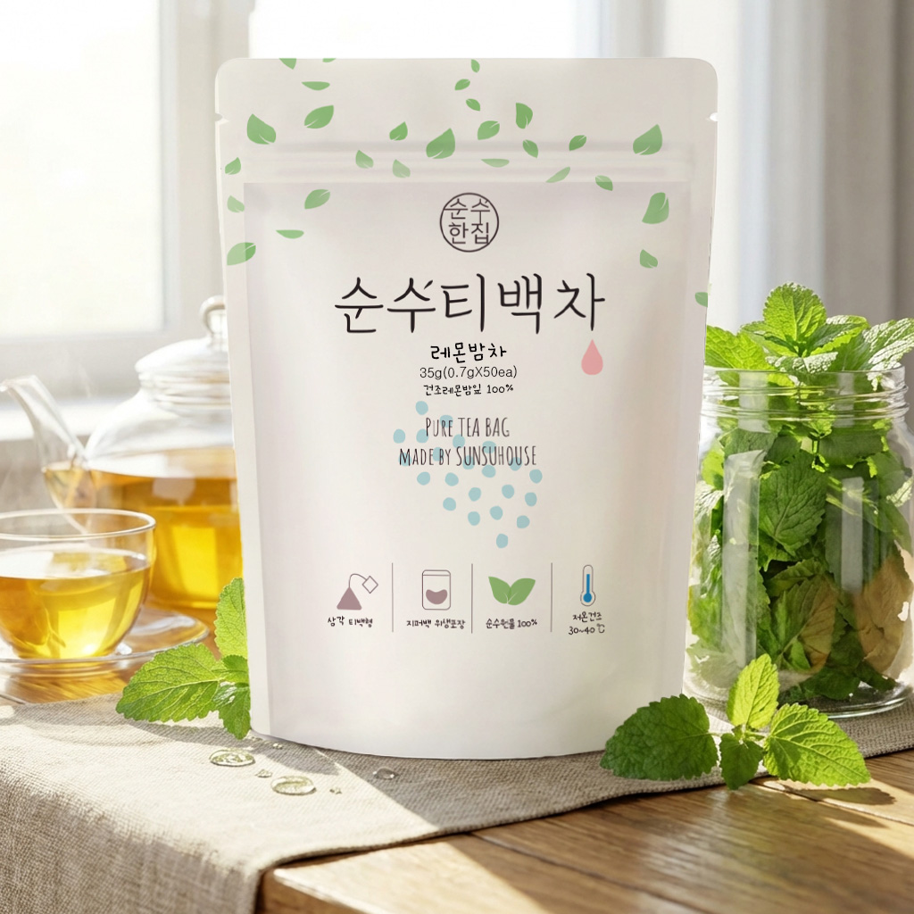 순수한집 레몬밤차 티백 50개입 이미지 2