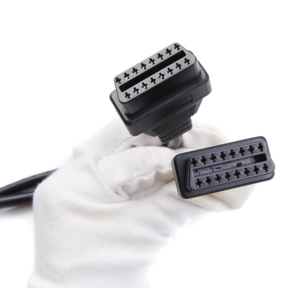 직각 OBD2 스플리터 Y 케이블, 1피트/30CM (5팩) - 수 bbfly-B20 OBDII 2 케이블 암 연장 B20 (5PACK) - 상세 이미지 3
