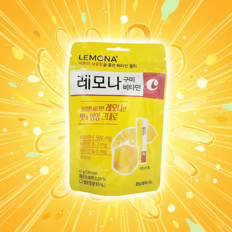 경남제약 레모나 구미 비타민 젤리 츄어블 레몬맛 1봉 제품 이미지