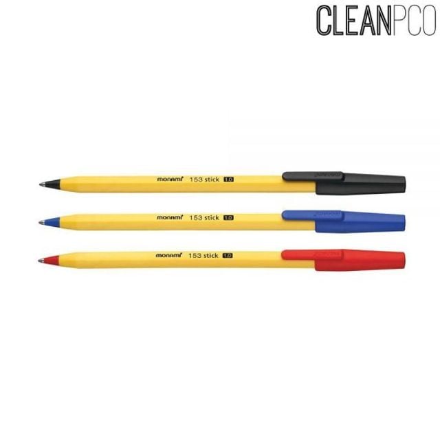 (50개묶음)모나미 153볼펜 흑 청 적 캡타입 1.0mm - 상품 이미지
