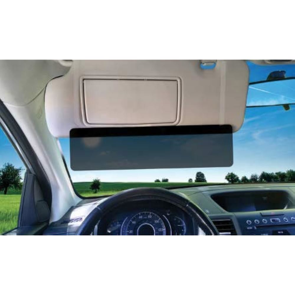 EdgeVisor TuckVisor 마그네틱 틴트 자동차 UV 선바이저 가리개 익스텐더 창문 차단 앞유리 및 눈부심 방지 햇빛 광선 연장 Tinted 1 Pack - 상품 이미지