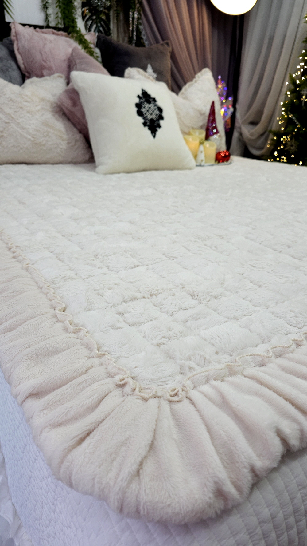 데일리 극세사패드 겨울 극세사침대패드 고정밴드 제작