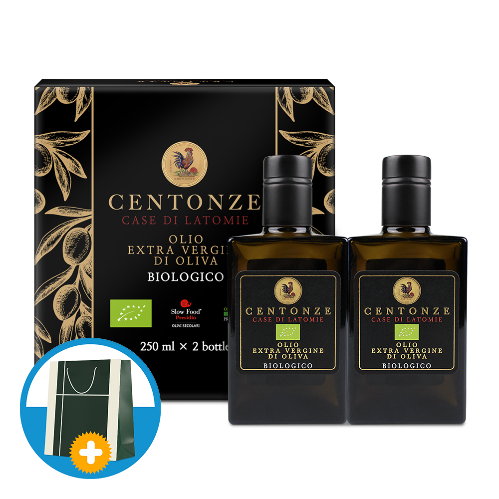 프리미엄 유기농 엑스트라버진 올리브오일 냉압착 올리브유 2병 선물세트(쇼핑백) 제품 이미지