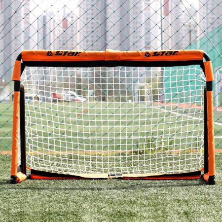 접이식 골대 150x90 오렌지 네트포함 스포츠 아레나 축구장 야외 운동 장비 훈련 용품
