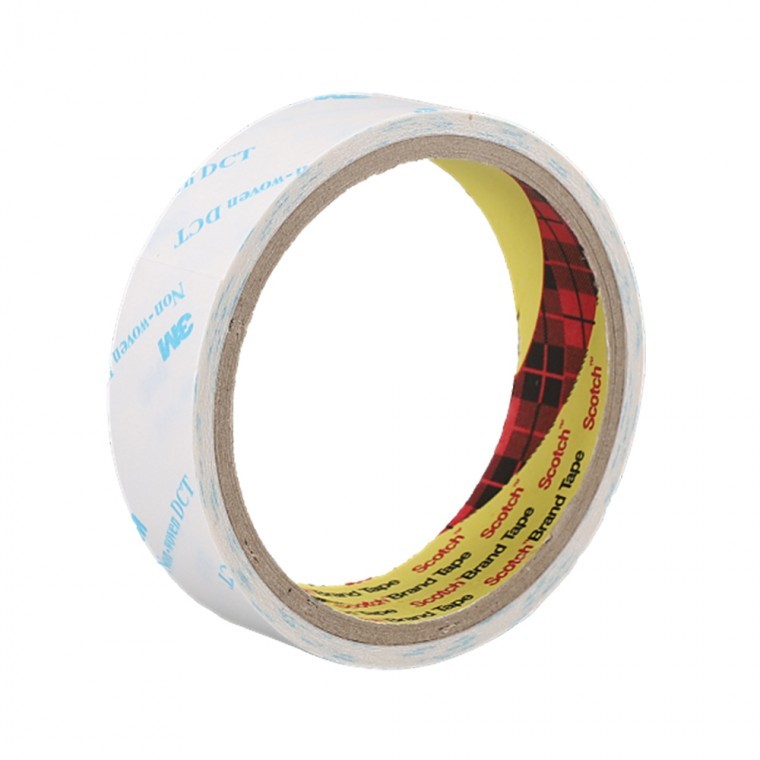 부직포 양면테이프 24mm X 5M 회색 플라스틱 실내 인테리어 아크릴 점착제 - 메인 이미지