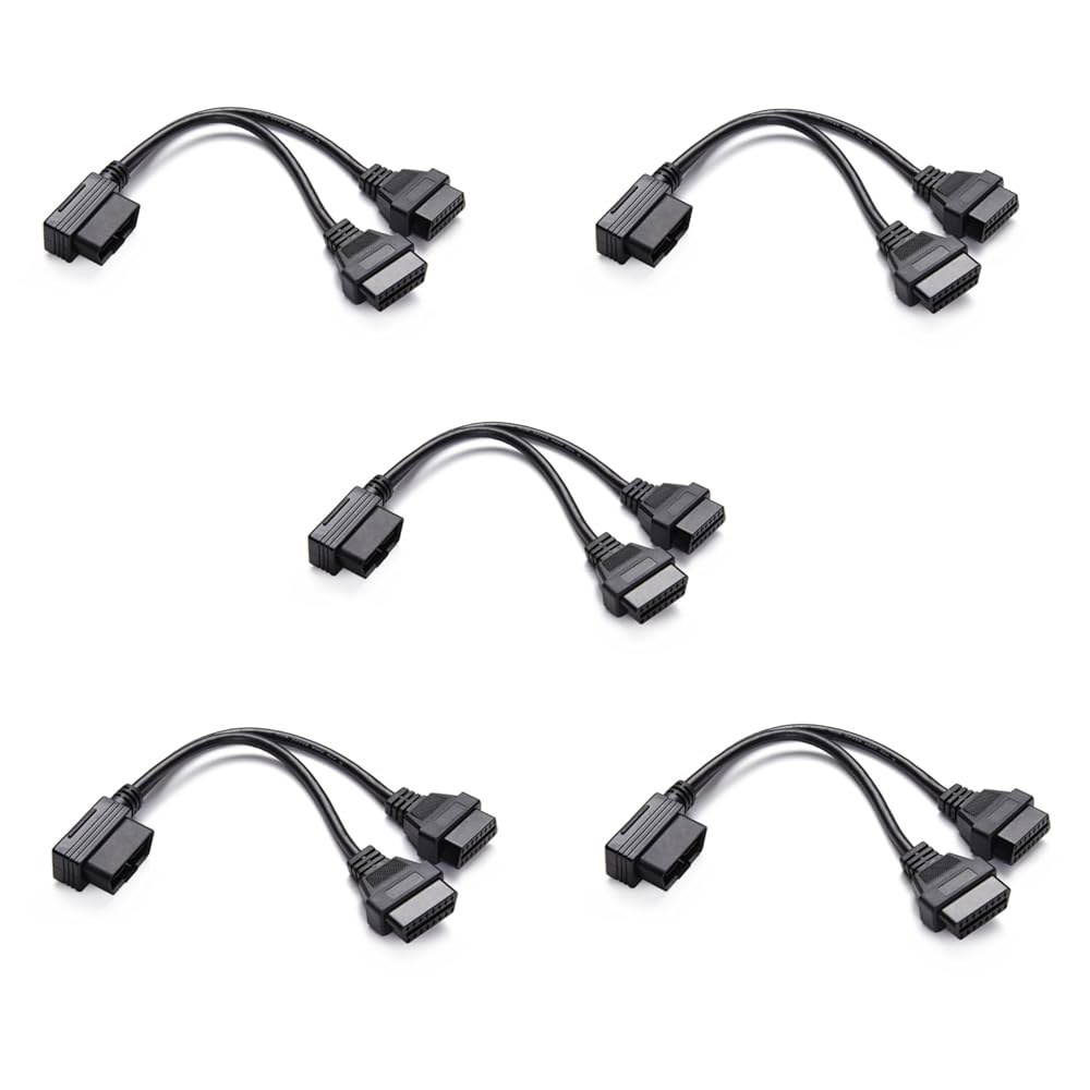 직각 OBD2 스플리터 Y 케이블, 1피트/30CM (5팩) - 수 bbfly-B20 OBDII 2 케이블 암 연장 B20 (5PACK) - 상품 이미지