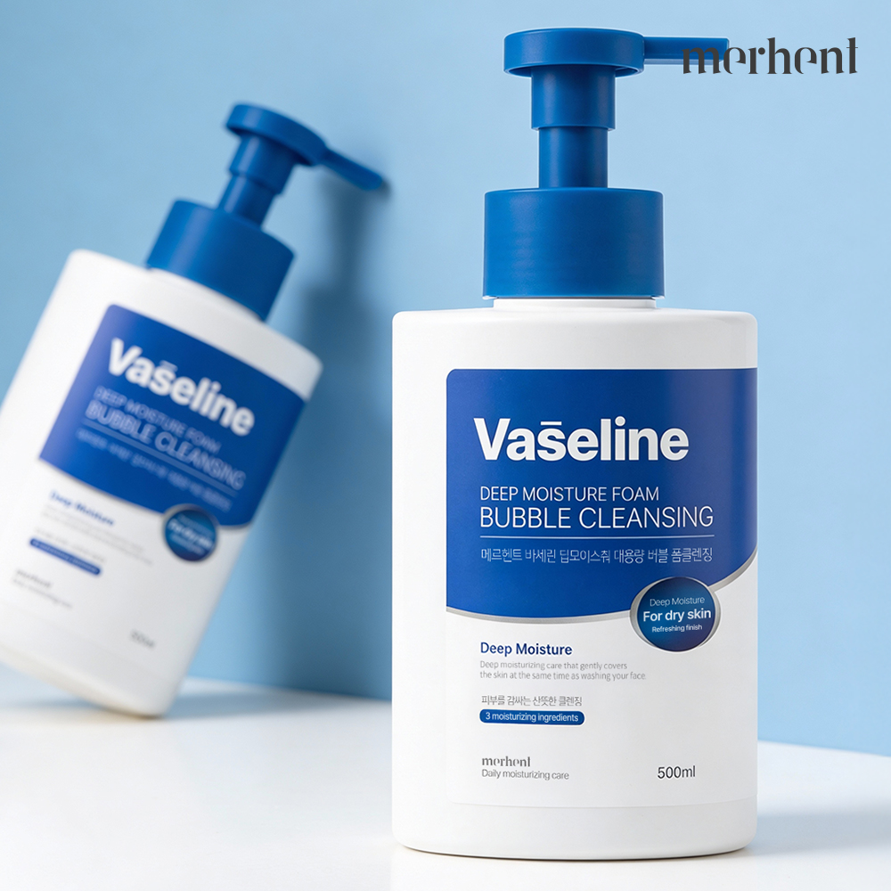메르헨트 바세린 대용량 폼클렌징 500ml 버블 약알칼리 세안제 거품 저자극 - 상세 이미지 5