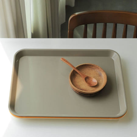 JLCOPJ협력사 컬러플랫 국산 ABS 쟁반 사각트레이 혼밥 1인 서빙쟁반 6호 제이엘생활