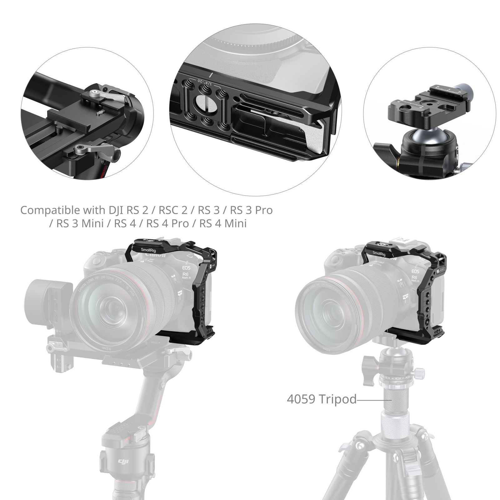 스몰리그 HawkLock 퀵 릴리즈 하프 케이지 (캐논 EOS R6 Mark III/R6 Mark II/R5 Mark II 전용) 5953 이미지 7
