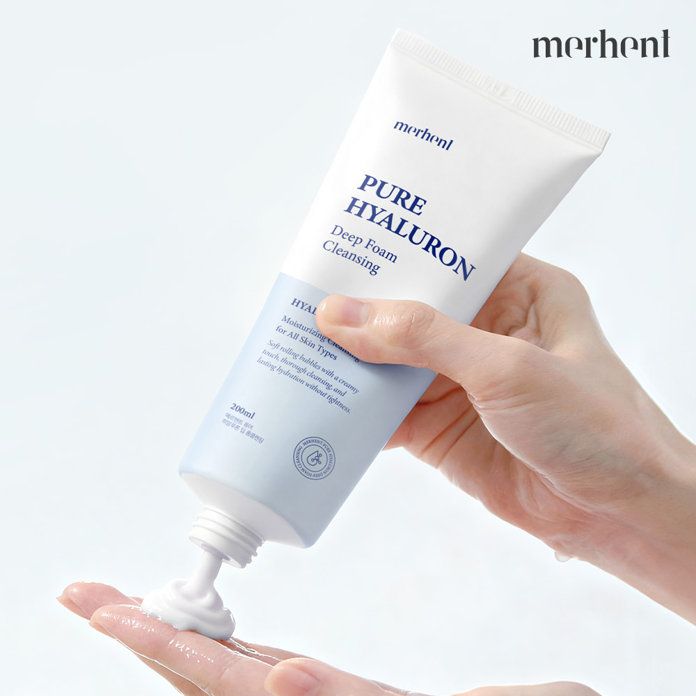 1+1 메르헨트 히알루론 폼클렌징 200ml 대용량 약알칼리 딥클렌징 세안제 버블 - 상세 이미지 4