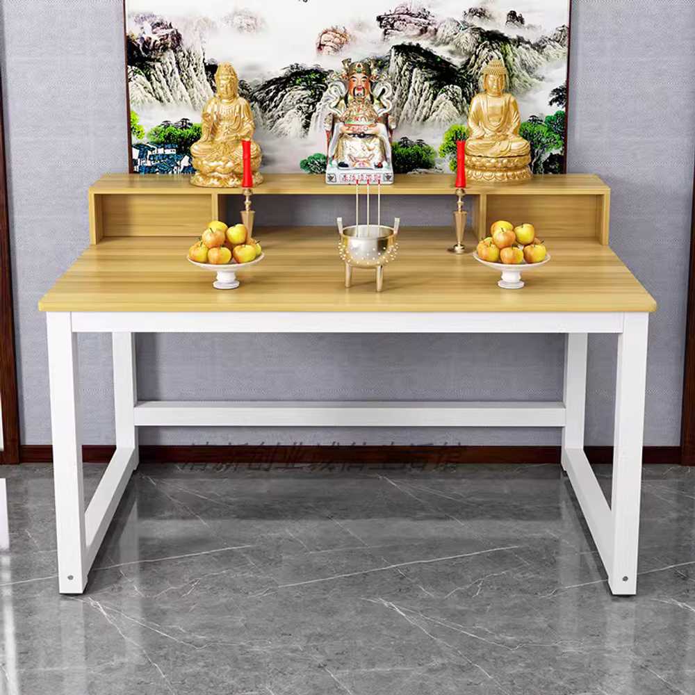 불단 테이블 사찰 법당 공양 예불대 불상 받침대 100x50cm 화이트 - 상세 이미지 4