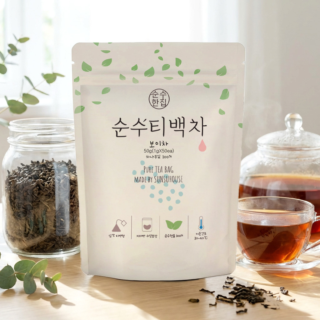 순수한집 보이차 티백 50개입 이미지 4
