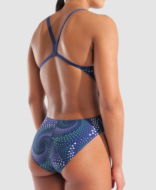 Arena Fireflow Challenge Back One Piece Navy/Team Blue Green, 36 - 상세 이미지 5