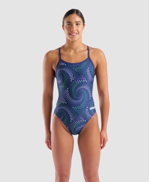 Arena Fireflow Challenge Back One Piece Navy/Team Blue Green, 36 - 상세 이미지 2