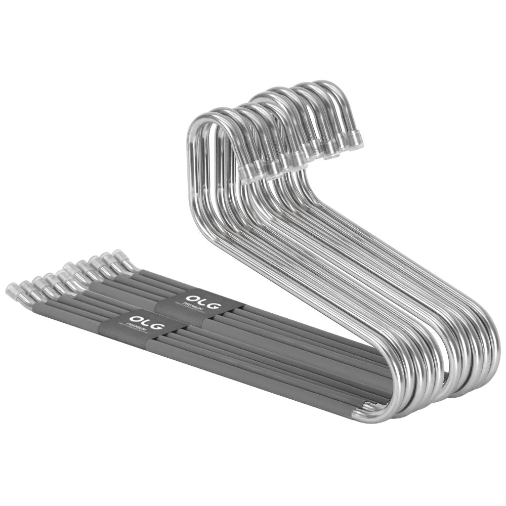 올지 8mm 논슬립 바지걸이 스텐 그레이, 10개 제품 이미지
