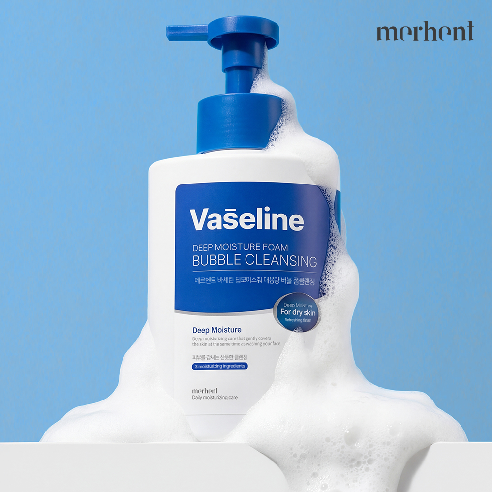 1+1 메르헨트 바세린 버블 대용량 폼클렌징 500ml 약알칼리 세안제 거품 저자극 이미지 3