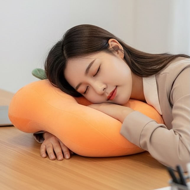 우루 낮잠베개 책상 쿠션 사무실 학교 교실 학생 직장인 수면 도넛 목베개 4color