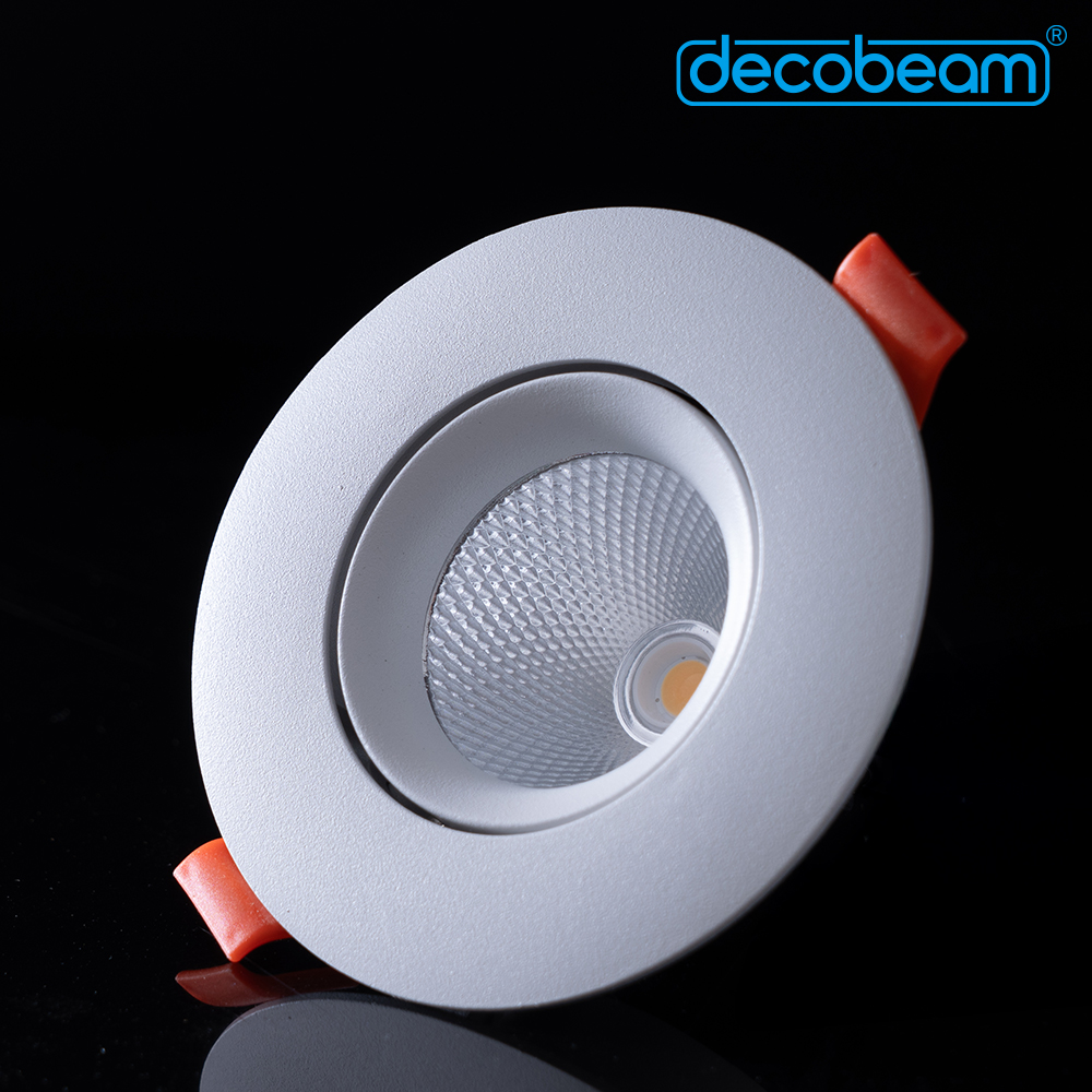 LED COB 타공 75mm(3인치) 다운라이트 8W 델핀 화이트 주광색 6000K 플리커프리 - 상품 이미지