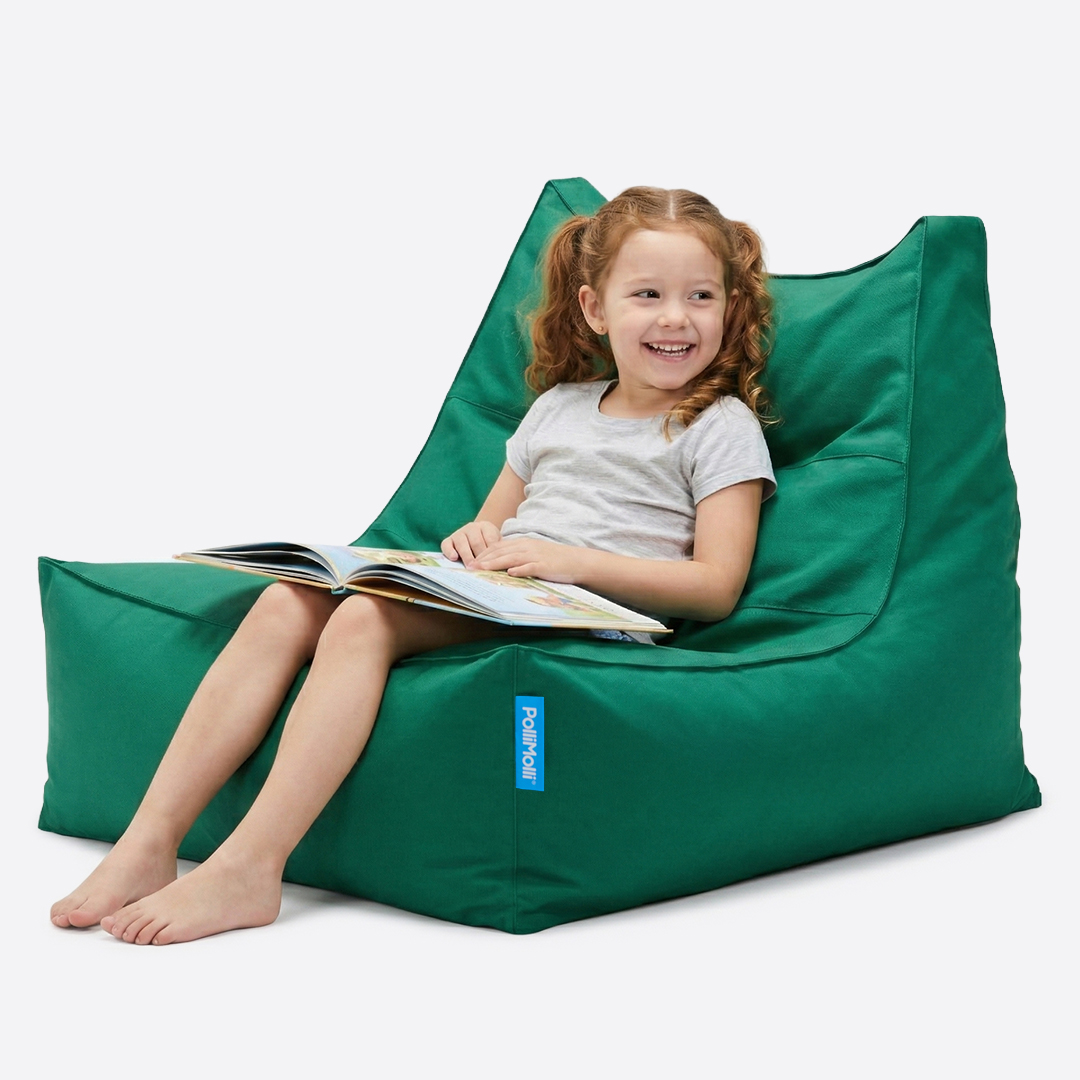 폴리몰리 607S 유아 키즈 코튼 빈백 소파 아동 의자 순면 방수 속커버, 웜그레이