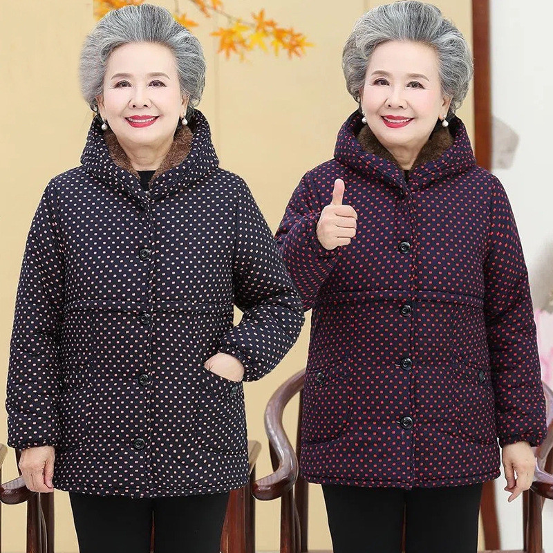 겨울 할머니 패딩 70대 80대 기모 엄마옷 점퍼 - 상품 이미지