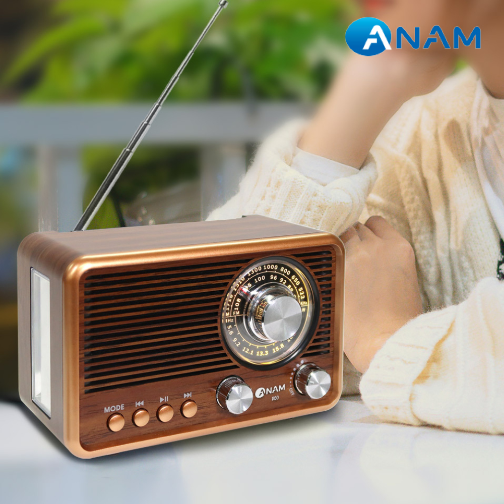 아남 ANAM 레트로 블루투스 FM 라디오 스피커 클래식 디자인 USB SD카드 R50 - 상세 이미지 3