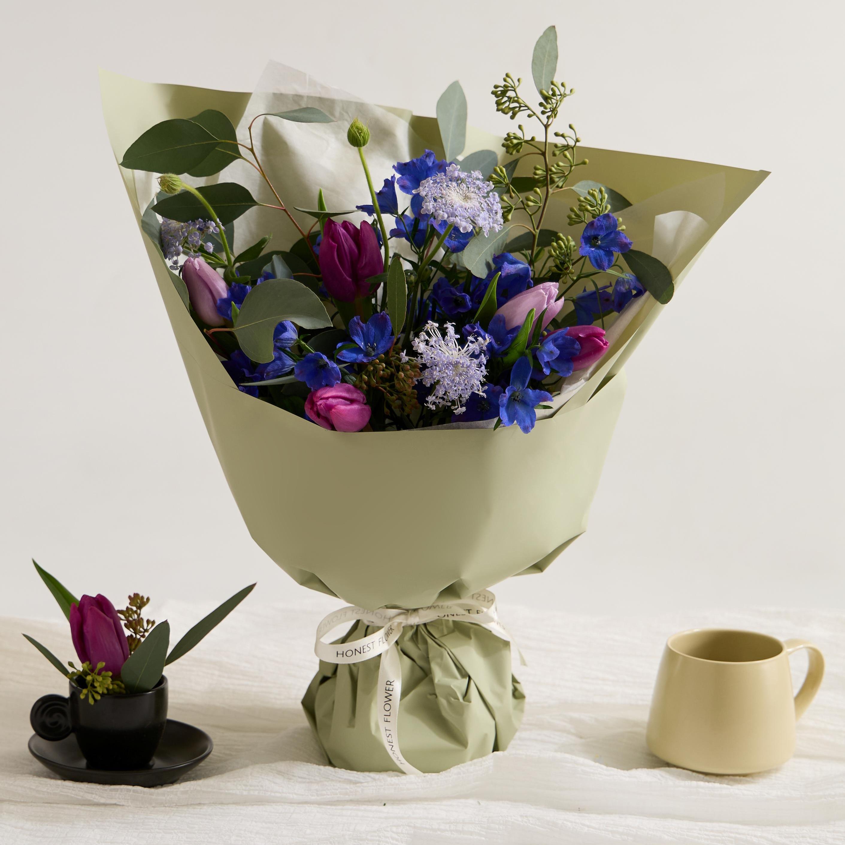 [플로픽] 비비드 델루나 믹스 (S/L/꽃다발) 생화꽃다발 제철꽃믹스 졸업식꽃다발 기념일 생일선물 정기구독 꽃배송