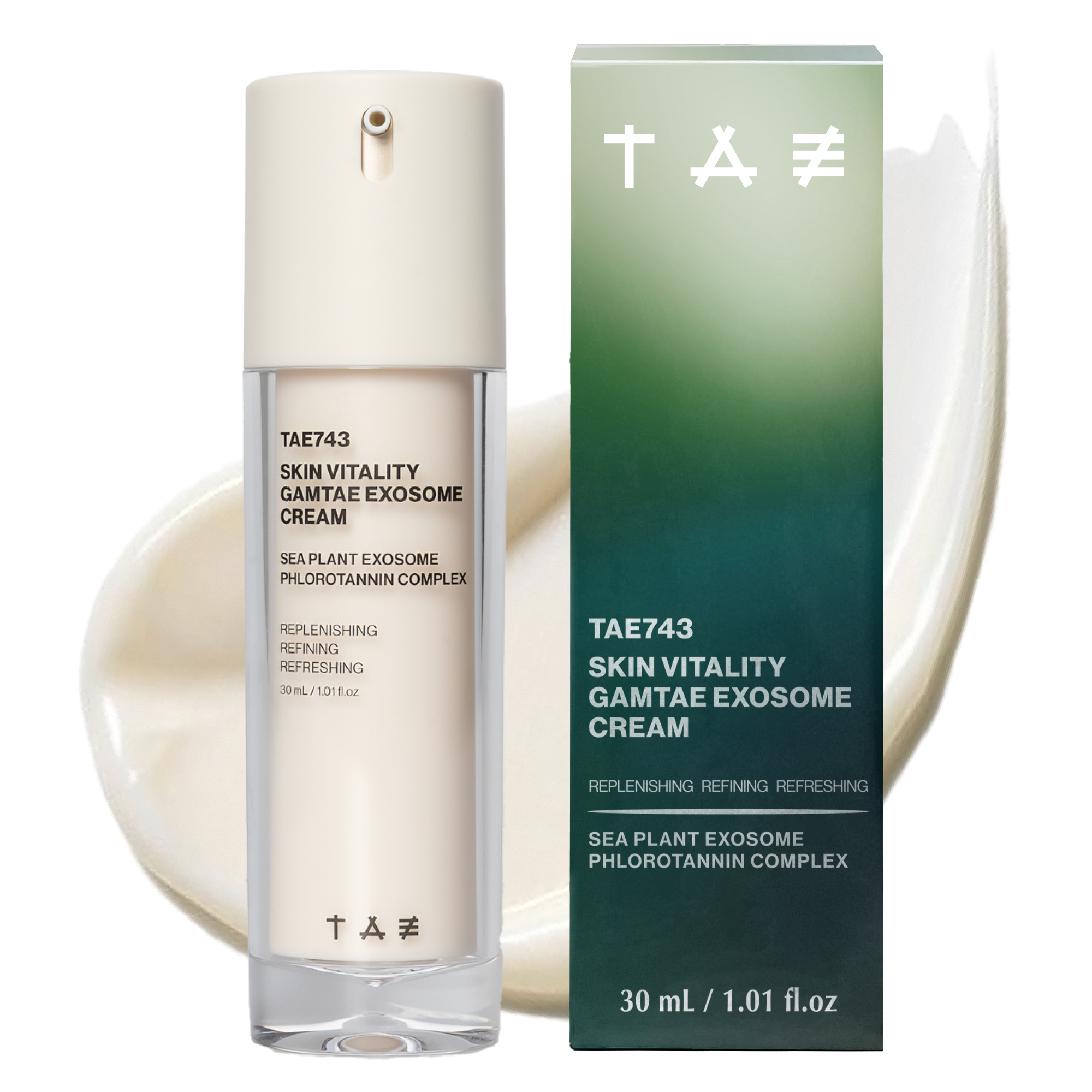 TAE743 감태 엑소좀 보습 진정 수분크림 30ml 민감성 안면홍조 붉은기 피부장벽강화 제품 이미지