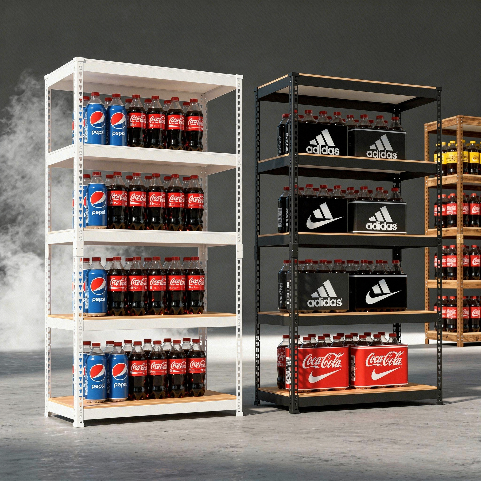 스피드랙 철제선반 조립식 앵글 선반 베란다 펜트리 무볼트 창고 건조기 렉 3030605단