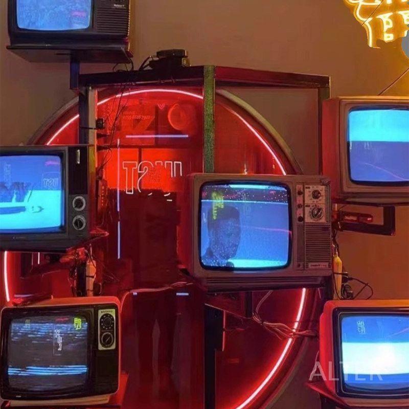레트로 tv 디자인 골동품 인테리어 엔틱 소품 음식점 전시 14인치 LCD USB 재생+USB - 상세 이미지 3