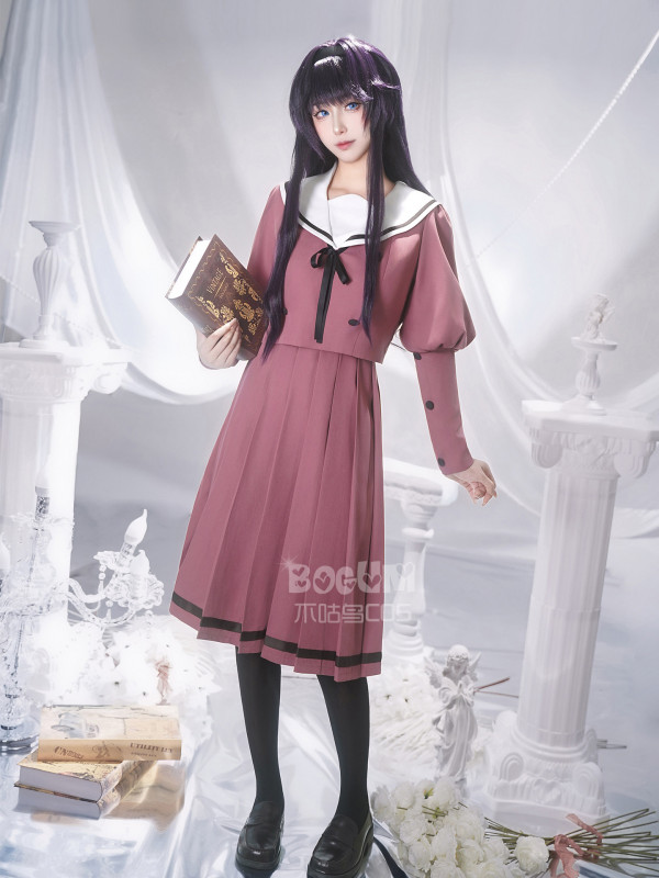 향기로운 꽃은 늠름하게 핀다 와구리 카오루코 코스프레 애니메이션 의상 사립 키쿄 학원 교복 - 상세 이미지 4