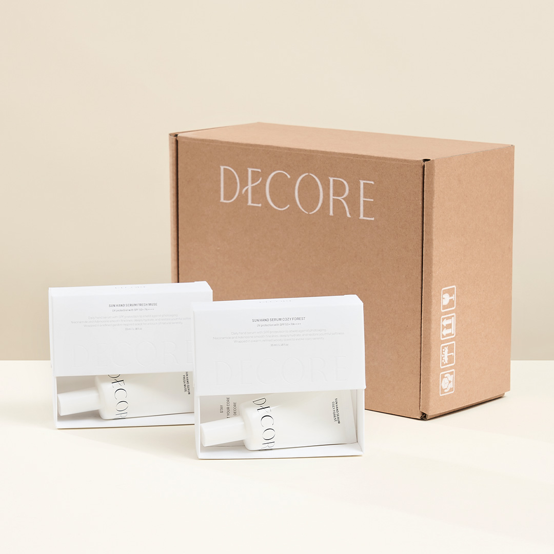 DECORE 드코어 선 핸드세럼 듀오세트 3중 기능성 자외선차단 핸드크림 (자외선차단/주름개선/미백) 선물용 쇼핑백 포함 이미지 3