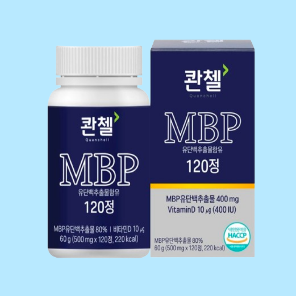 콴첼 MBP 유단백추출물 400mg 비타민D 120정 4개월분 - 상품 이미지
