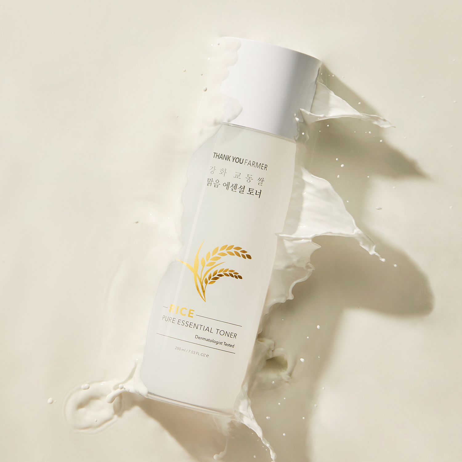 땡큐파머 쌀뜨물 미백 비건 강화 교동쌀 맑음 에센셜 토너 200ml 이미지 4