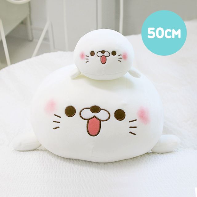 바다표범 모찌 인형 50cm 독설 아자라시 쿠션 베개 - 상품 이미지