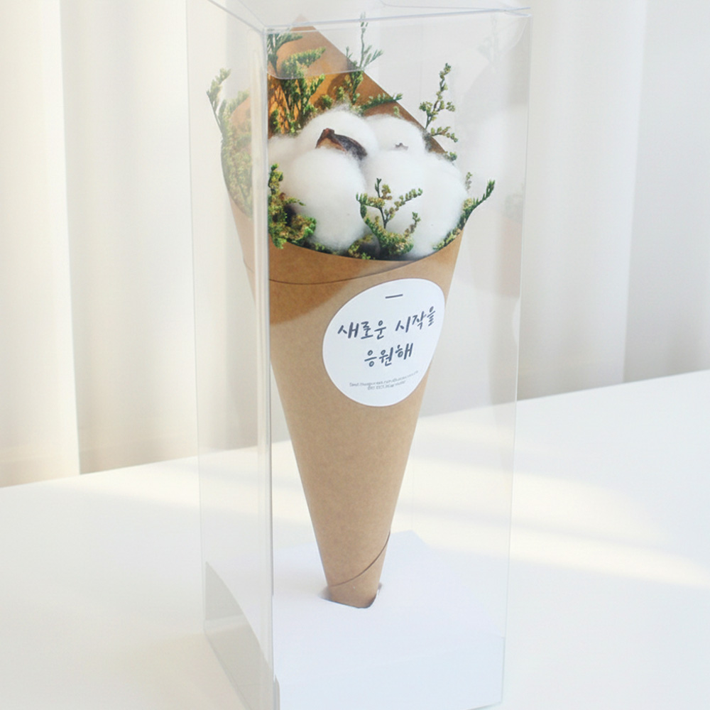 미니 목화꽃다발 프리저브드 드라이플라워 목화솜 졸업식 선물