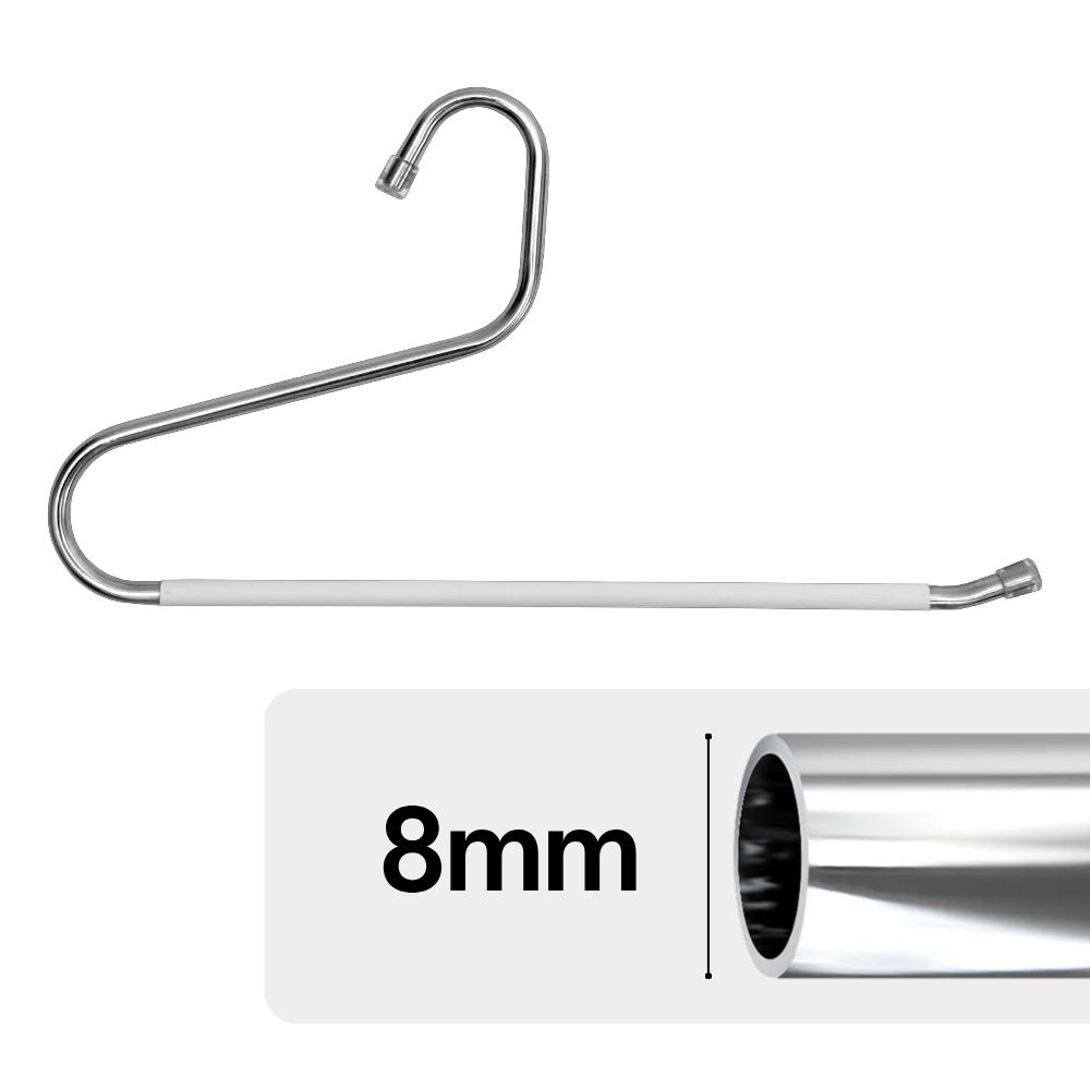 올지 8mm 논슬립 바지걸이 스텐 화이트, 10개 이미지 2