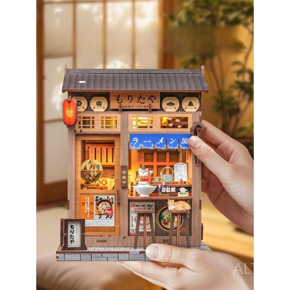 이자카야 선술집 술집 목재 3D 퍼즐 우드 일본 책꽂이 LED - 상세 이미지 2