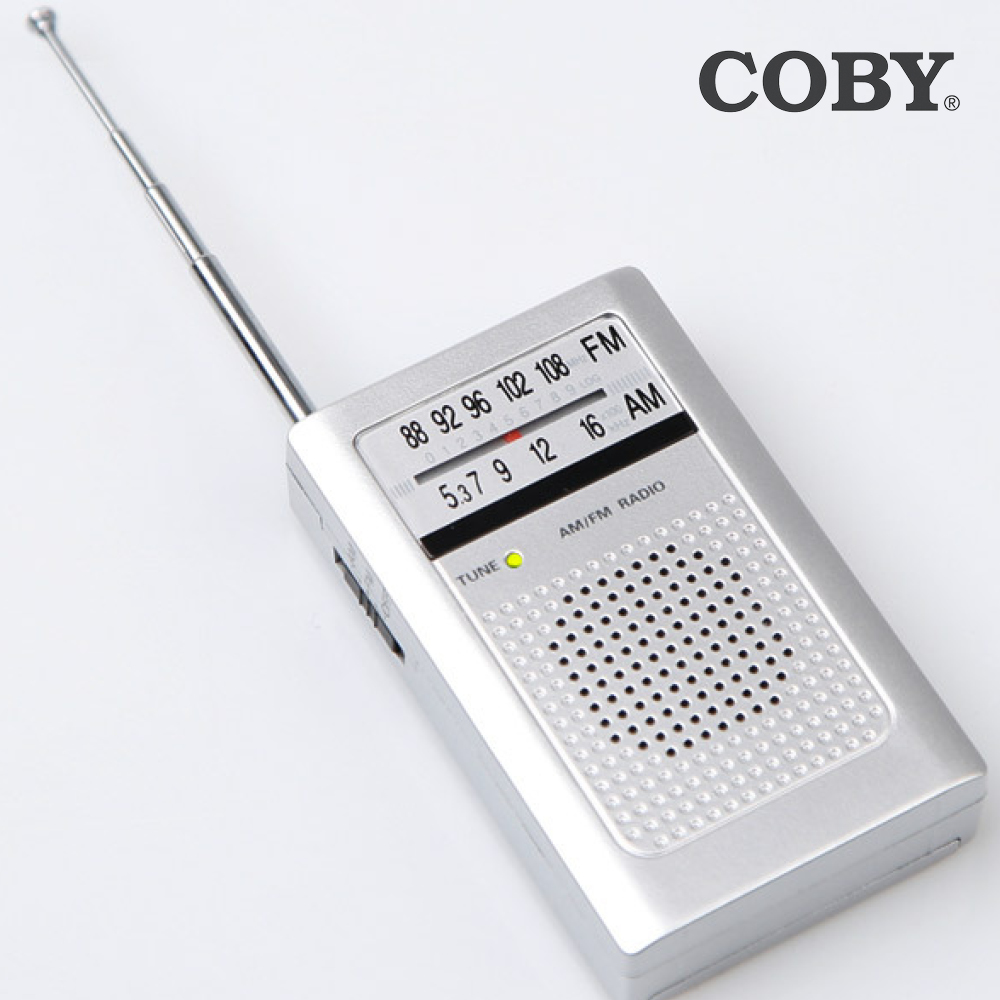 코비 COBY 미니 라디오 AM FM 휴대용 재난대비 비상용 스피커 건전지 CXPR30 - 상세 이미지 3