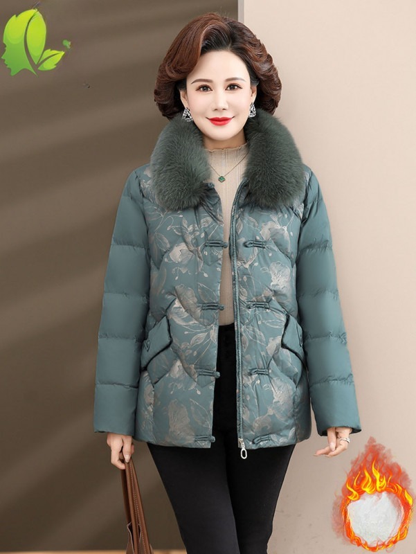 겨울 할머니 패딩 70대 80대 기모 중년 여성 점퍼 - 상세 이미지 2