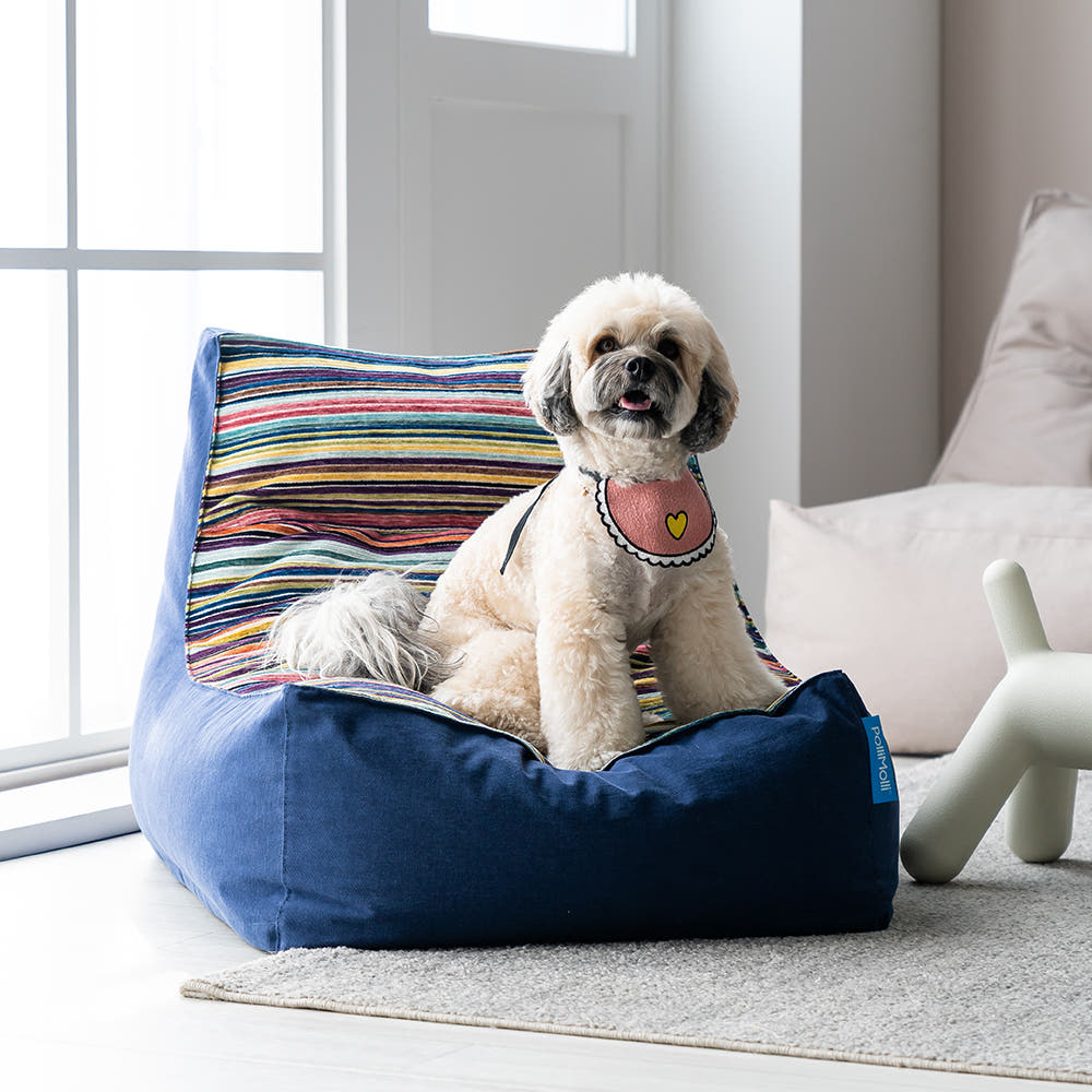 폴리몰리 607S 유아 키즈 코튼 빈백 소파 아동 의자 순면 방수 속커버, 웜그레이