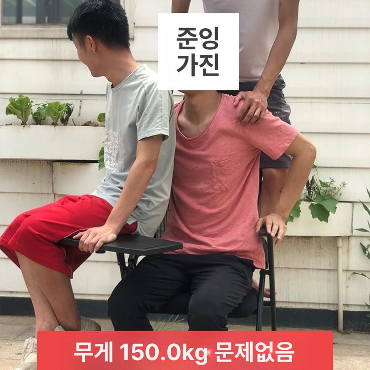 접이식 교육용 회의용 사무실 의자 책상 겸용 강의실 블랙 필기판 포함 두꺼워진 버전 - 상세 이미지 2