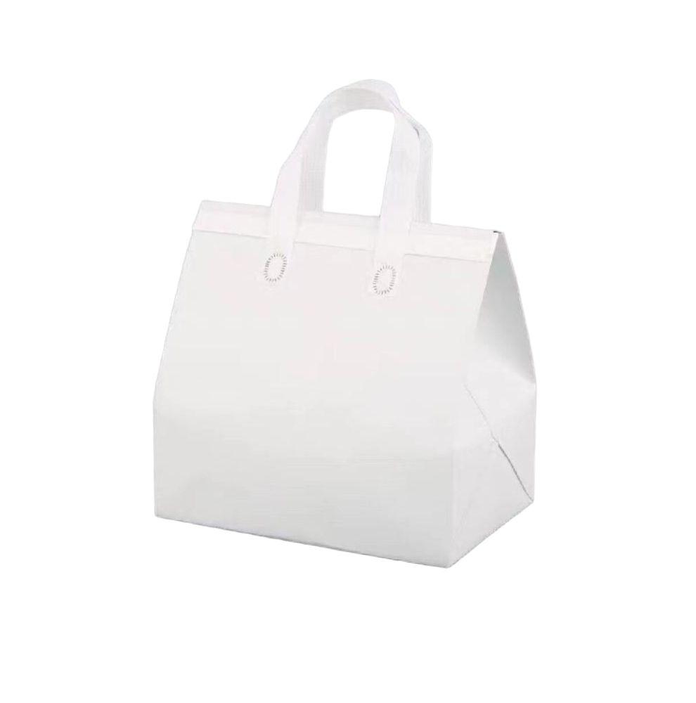 일회용 보냉백 보냉가방 500개 테이크아웃 손잡이 쿨러백 은박 브라운 종이 30x20x30cm 500개 - 상세 이미지 3
