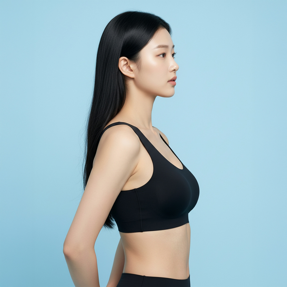 무봉제 심리스 래쉬가드 스포츠브라 노와이어 임산부 브라 탑 빅사이즈 부유방 주니어 이미지 2