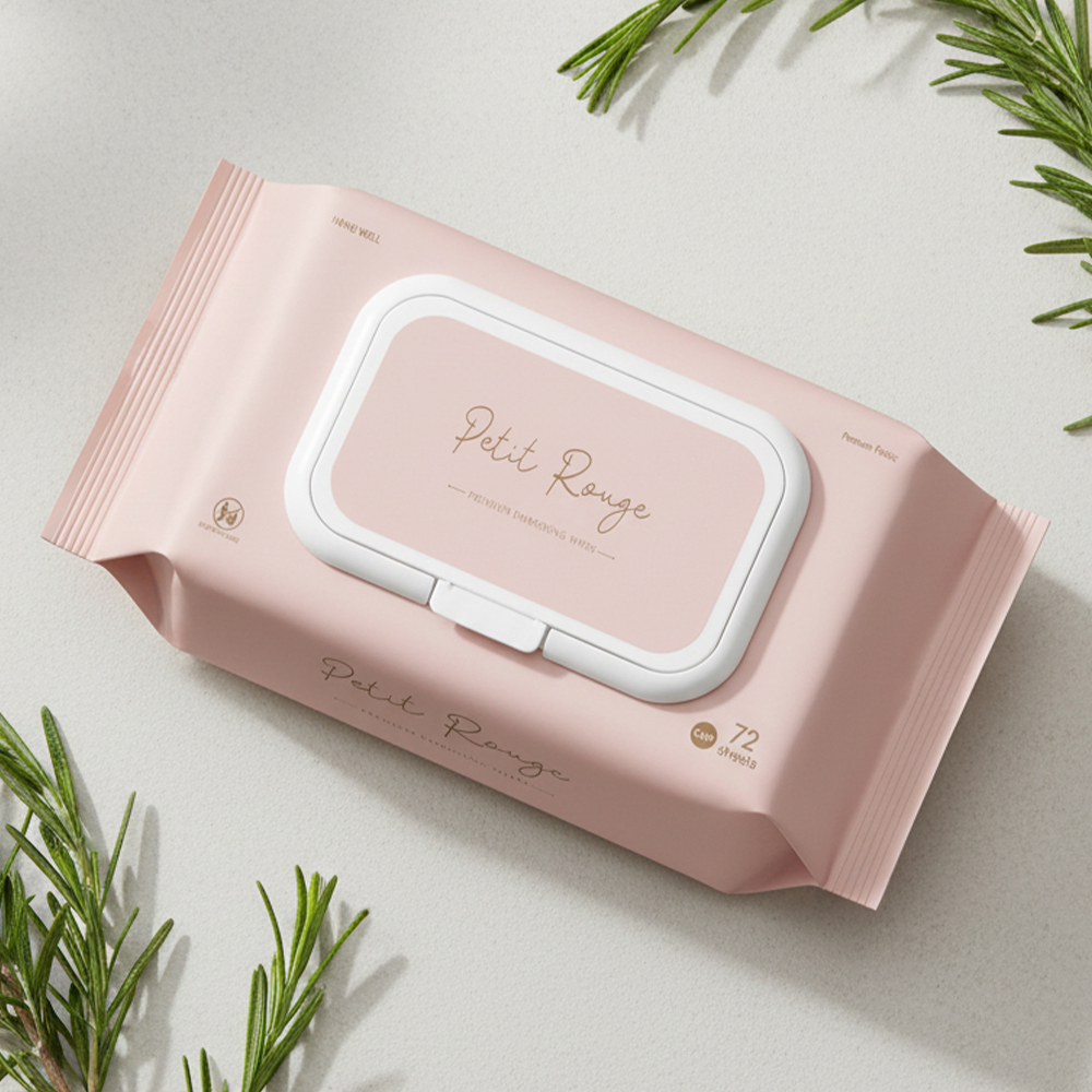 쁘띠루쥬 70평량 프리미엄 엠보싱 초순수 아기 물티슈 캡형, 72매