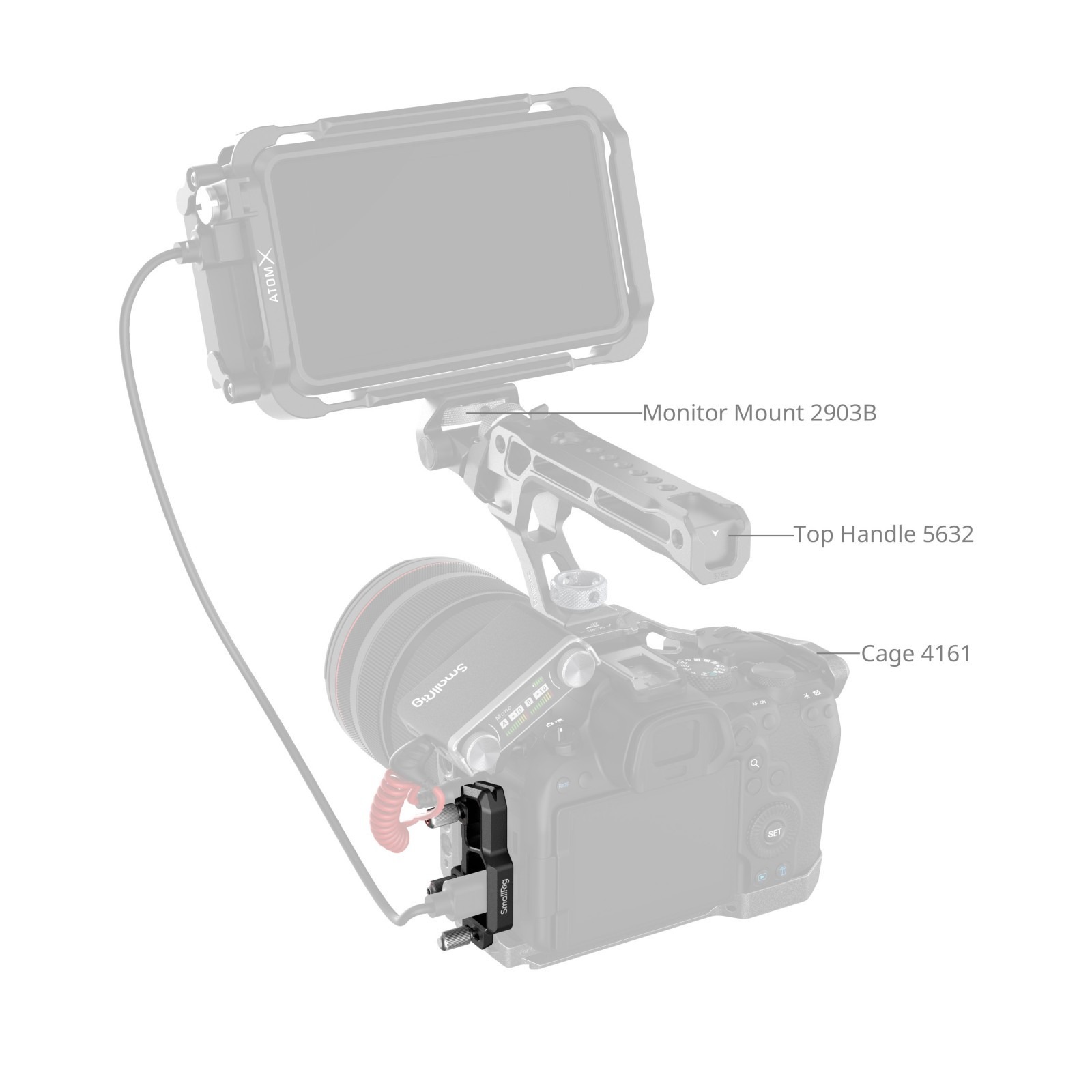 스몰리그 HDM& USB-C 케이블 클램프 (캐논 EOS R6 Mark III/R5 Mark II 케이지 전용) 5969 - 상세 이미지 4